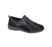 Boulevard Women's Printed Suede Trainers in Black | Size: 5 Boulevard Black 5