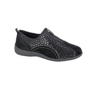 Boulevard Women's Printed Suede Trainers in Black | Size: 8 Boulevard Black 8