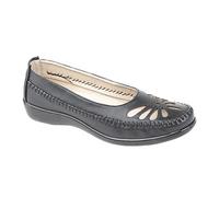Boulevard Womens Punched Summer Casual Shoes Pewter Bronze B DF446