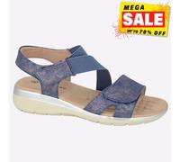 Boulevard Womens Sassie Fashion Beach Casual Elastic Sandal Navy