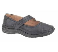 Boulevard XXX Wide Touch Fastening Bar Shoes XXX Wide EEE Fitting Ladies UK 4 Black