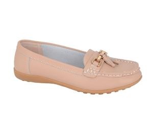 BoulevardL 748BE Beige Action Leather Tassle Loafer