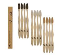 BOULTON Bamboo Toothbrushes Soft Bristles - Pack of 12 | Eco Friendly Natural Wooden Toothbrush | Organic Biodegradable Handle | Plastic Free | BPA Free Tooth Brushes | Tooth Brush Multipacks