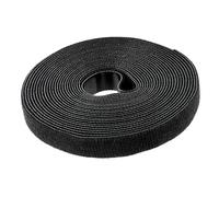 Boulton Hook and Loop Tape 12mm x 1m | Self-Wrap Hook & Loop Tape in Black | Fastening Tape Self Gripping Cable Ties Reusable Cable Tie Straps for Cable Management (1 Metre Roll)