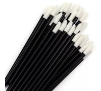 BOULTON Lip Brushes - 100pcs | Disposable Lip Wands | Disposable Lip Brushes Lipstick Applicator Wand Tool for Lips Eyes Concealer Makeup Beauty Toolkit | Lip Brush Disposables Lip Gloss Brush (Black)