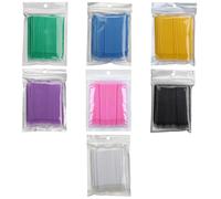 BOULTON Micro Brushes - Pack of 100 - Disposable Micropore Brushes - Micro Applicator Makeup Brushes for Cleaning Eyelash Extensions (Purple)