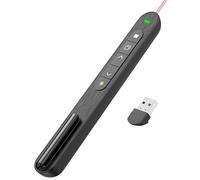 Boulton Presentation Clicker Pointer - USB 2.4GHz PPT Wireless Presenter Remote Presentation Clickers - PowerPoint Clicker for Computer Laptop Presentations Slide Advancer for PC Laptop Mac
