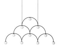 Bounce 169 Pendant Black & White Glass