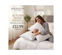 (Bounce Back Deluxe Pillows, Pack of 2) Moonlight Bedding Super Soft Hotel Quality Perfect Sleep Bed Pillows Hypoallergic and Washable