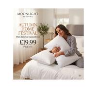 (Bounce Back Deluxe Pillows, Pack of 4) Moonlight Bedding Super Soft Hotel Quality Perfect Sleep Bed Pillows Hypoallergic and Washable