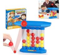 Bounce Ball Game Family Party Games,Jumping Connect Ball Board Games Table Game Toys,Linking 4 Shots Game,4 in a Row Parent-Child Interaction Board Game Educational Toy for Family Travel Outdoor.
