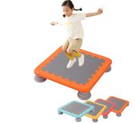 Bounce Board Jumping Toys,25 inch Special Supplies Kids Trampoline Rebounder Bouncing Board,Indoor Mini Trampoline with Non-Slip Base,Sensory Balance and Bounce Toy Gift for 3-12 Boys&Girls (Orange)