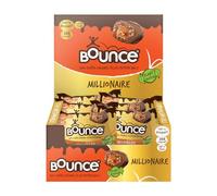 Bounce Caramel Millionaire Plant Protein Balls, Coated in Smooth Dark Chocolate, 12 x 40g Individual Vegan Protein Balls