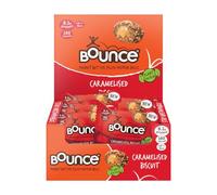 Bounce Caramelised Biscuit Vegan Protein Balls - Peanut Butter Filled Protein Snack, Low Calorie & Gluten Free - 12 Pack