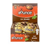 Bounce Chocolate Brownie Plant Protein Balls, Coated in Smooth Dark Chocolate, 12 x 40g Individual Vegan Protein Balls