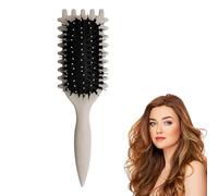 Bounce Curl Brush, Curl Brush, Hair Brush, Highlight Comb with Tines, Styling Tools, Curly Hair Brush, Curl Brush for Combing and Shaping for Women to Reduce Pulling (Beige)