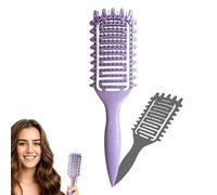 Bounce Curl Defining Brush, Define Curls Brush, Vented Detangle Hair Brush, Paddle Hairbrush for Thick Curly Hair, Wet & Dry Use, Soft Bristle Gentle on Scalp, Quick Drying, Purple