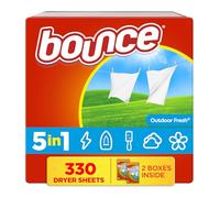 Bounce Dryer Sheets, 330 count, Outdoor Fresh Scent, Fabric Softener Sheets, Reduces Static, Softens and Fights Wrinkles