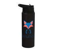 Bounce Fox Playing Basketball Cute Fun Stainless Steel Insulated Water Bottle