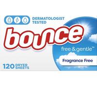 Bounce Free & Gentle Unscented Dryer Sheets (Pack of 120)