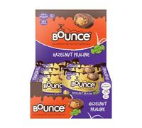 Bounce Hazelnut Praline Plant Protein Balls, Coated in Smooth Dark Chocolate, 12 x 40g Individual Vegan Protein Balls