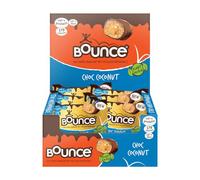 Bounce Indulgent Chocolate Coated Coconut and Cashew Butter Protein Ball 12 X 40g | High in Protein | High in Fibre | 179Kcal | Snack | Lunch
