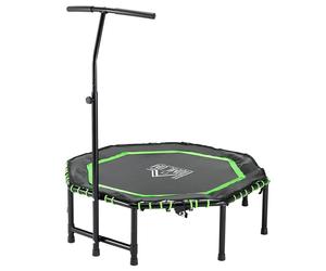 Bounce to Fitness with HOMCOM Foldable Trampoline Adjustable Handle. Premium Qu