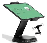 Bouncepad Eddy Tablet & iPad POS Stand | iPad Stand for Business | Compatible with Most 7-13" Tablets | Strong Aluminium | Table Mount Kiosk Register | Black