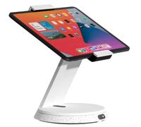 Bouncepad Eddy Tablet & iPad POS Stand | iPad Stand for Business | Compatible with Most 7-13" Tablets | Strong Aluminium | Table Mount Kiosk Register | White