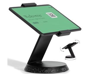 Bouncepad Eddy Tablet & iPad POS Stand | iPad Stand for Business | Compatible with Most 7-13" Tablets | Strong Aluminium | Table Mount Kiosk Register | Black