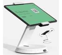 Bouncepad Eddy Tablet Stand & iPad POS Stand | iPad Lockable Stand | Compatible With Most 7" - 13" Tablets | Strong Die-Cast Aluminium Tablet Stand For Desk | White
