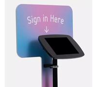 Bouncepad Floorstanding with Branding Board and USB Cable | Covered Front Camera and Home Button | Black | Apple iPad Pro 5th Gen 11-inch (2024)