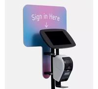 Bouncepad Floorstanding with Brother Printer Mount and Branding Board (inc USB Cable) | Covered Front Camera and Home Button | Black | Apple iPad Air 6th Gen 11-inch (2024)