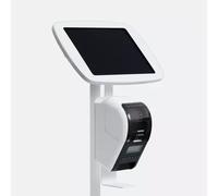 Bouncepad Floorstanding with Brother Printer Mount (inc USB Cable) | Covered Front Camera and Home Button | Black | Apple iPad Pro 7th Gen 13-inch (2024)