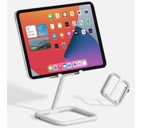 Bouncepad Go iPad Tablet Stand For Business & Leisure | iPad POS Stand | Adjustable Tablet & iPad Stand | Compatible With All Tablets & iPad Models | Tablet Stand For Desk | White
