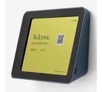 Bouncepad Link iPad POS Stand for Business | Kiosk for Meeting Room Management | Table Mount Tablet Kiosk Register Stand | iPad 7th, 8th & 9th Gen 10.2 | Teal