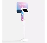 Bouncepad Original Elevate + Branding Board (inc USB Cable) | Apple iPad Air 6th Gen 11-inch (2024) | White | Covered Front Camera and Home Button