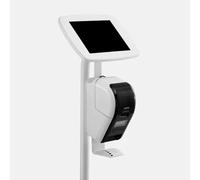 Bouncepad Original Floorstanding + Brother Printer Mount (inc USB Cable) | Apple iPad 10th Gen 10.9 (2022) | White | Covered Front Camera and Home Button