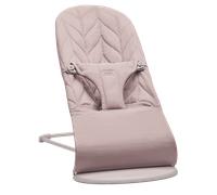 Bouncer Bliss - Dusty pink / Woven, Petal quilt / Light grey