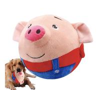 Bouncing Ball for Dogs,Jumping Bunny Plush Toy - Pet Bouncing Balls Washable Cartoon Rabbit Sound Electronic Toys for Dogs