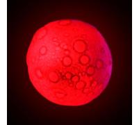 Bouncing Ball for Dogs | Lighted Chew Toy | High Elasticity Moon Texture with Flashing Light Effect for Mental Stimulation and Teeth Cleaning, Enriquecimi Toy