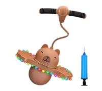 Bouncing Ball with Handle - Capybara Jump Bouncer | Inflatable Grip Jumping Equipment Kids Fun, Preschool Balance Training Elastic Rebound Ride Toys for Various Hue Jumpers