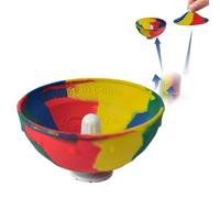 Bouncing Bowl Fidget Toy,Stretchy Reusable Jumping Sensory Toy, Creative Camouflage Bounce Bouncing Bowl,Rubber Novelty Cool s-pinning Stress ReliefToy,Fun PocketToys For Boys, Girls