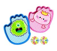 Bouncing Paddles - Catch Toss Gear for Physical Development | Hook Loop Discs with Adjustable Straps & Sticky Ball Equipment for Kindergarten, Playtime, Park and Family