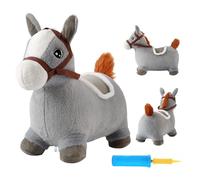 Bouncy Animal - Toddler Hopping Horse Inflatable Animal | Indoor Interactive Plush Doll Toy for 2-5 Years Old Kids Boys Children Girls Balance Training
