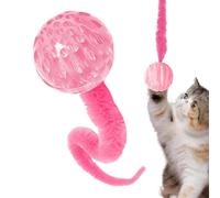 Bouncy Ball Cat Toy, Interactive Magic Worm with Ball Toy for Cats, Cat Bouncy Ball Keep Cats Entertained, All Breed Sizes Cat