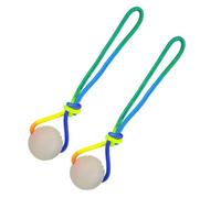 Bouncy Ball for Dogs - Luminous Teething Ring, Strong Toy with Elastic Strap | Interactive Bouncy Balls for Dogs, Luminous Chew Play Set for Dogs, Toy for Puppies, Small, Medium