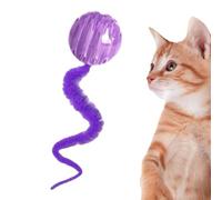Bouncy Balls For Cats - 9.84x2.17 inches Interactive Cat Toy Bounc Ball With Tail, Encourages Natural Hunting Behavior, Magic Worm Bouncy Balls Cats Teaser Toys Help Relax & Comfort Your Pet