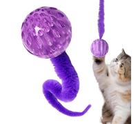 Bouncy Balls for Cats, Cat Worm Toy, Interactive Bouncing Ball for Cat with Tail | Magic Worm Bouncing Balls, Teaser Toys for Cats, Help Relax and Play