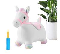 Bouncy Horse for Toddler,Toddler Hopping Horse Inflatable Animal - 2-5 Years Old Balance Training Plush Doll for Playground Lawn Park Backyard Playroom School